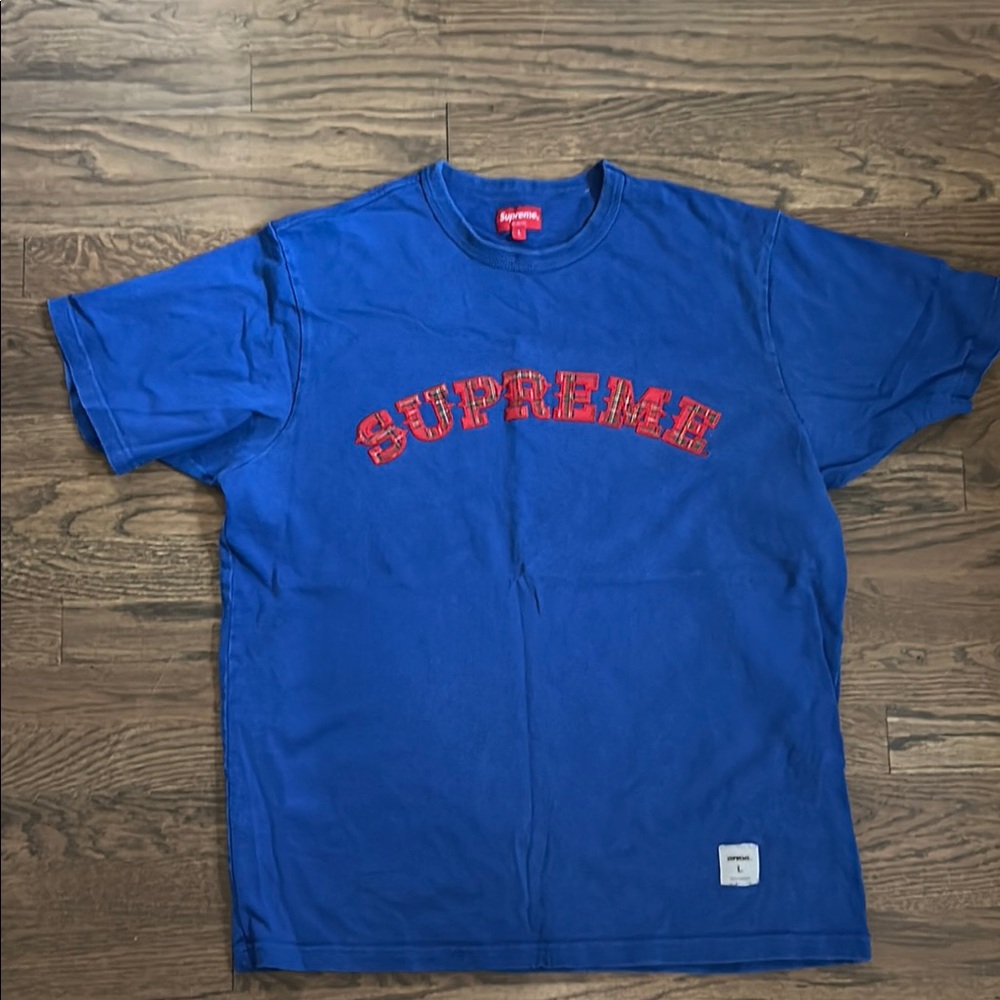 Supreme Royal Blue Tee with Red Logo